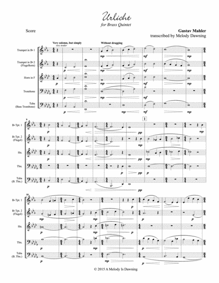 Urlicht Mahler For Brass Quintet Page 2