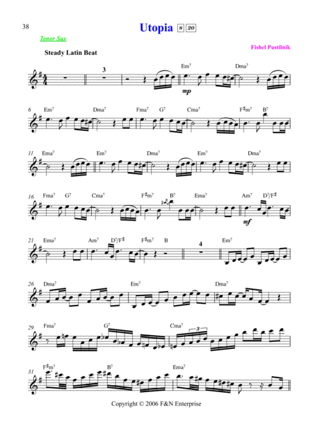 Utopia For Tenor Sax From Cd Sax Paradise Video Page 2