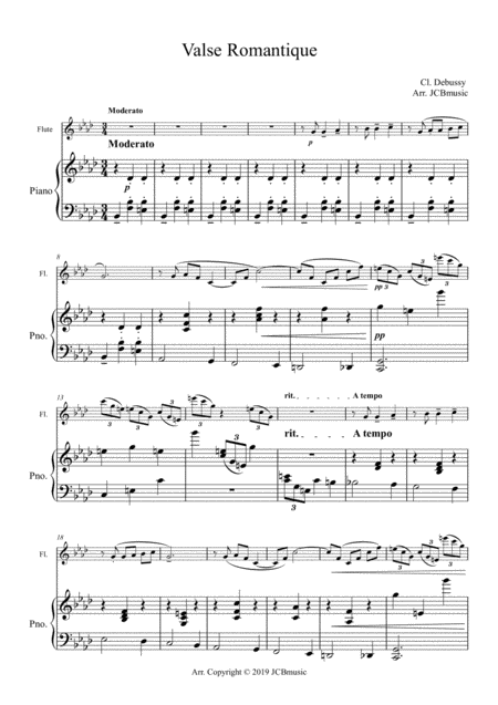 Valse Romantique Arrangement For Flute And Piano Page 2
