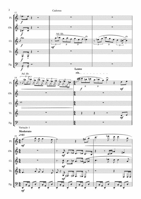 Variaes Seresteiras Woodwind Quintet Page 2