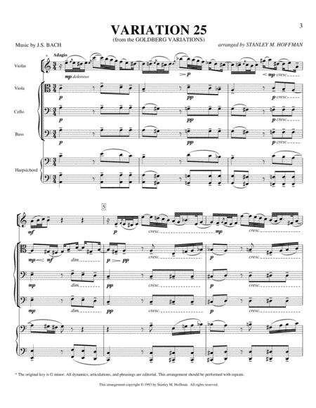 Variation 25 From The Goldberg Variations Page 2