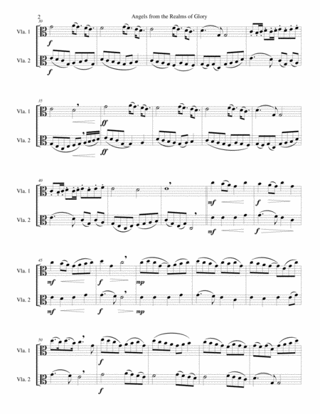 Variations On Angels From The Realms Of Glory Or Angels We Have Heard On High For Viola Duo Page 2