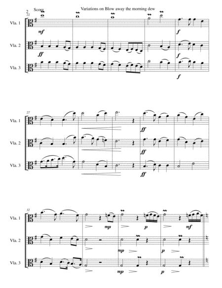 Variations On Blow Away The Morning Dew For Viola Trio Page 2