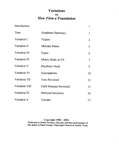 Variations On How Firm A Foundation Page 2