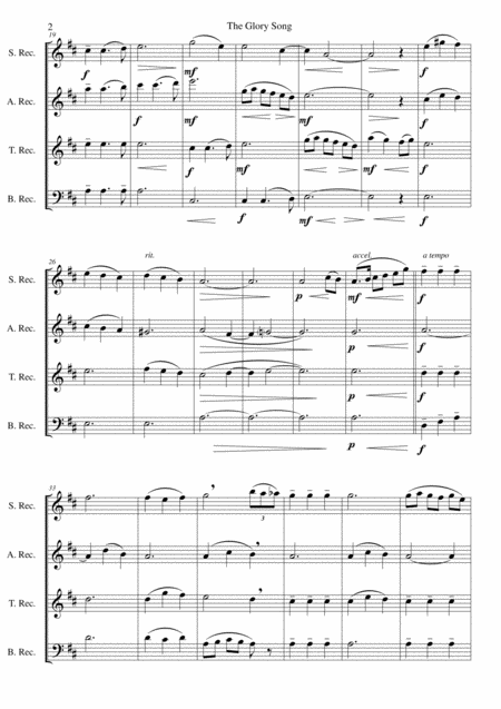 Variations On The Glory Song For Recorder Quartet Page 2