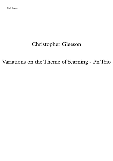 Variations On The Theme Of Yearning Piano Trio Page 2