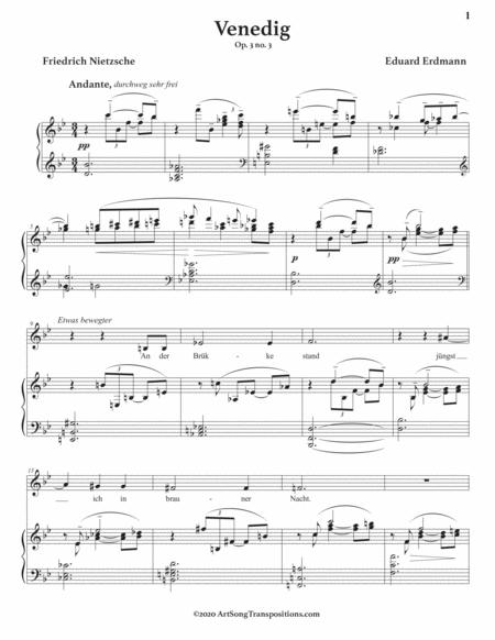 Venedig Op 3 No 3 Transposed To B Flat Major Page 2