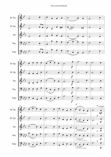 Veni Veni Emmanuel Brass Quintet Page 2