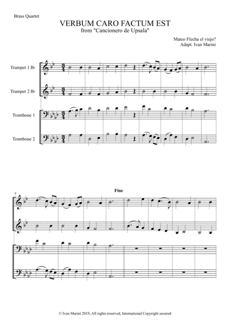 Verbum Caro Factum Est For Brass Quartet Page 2