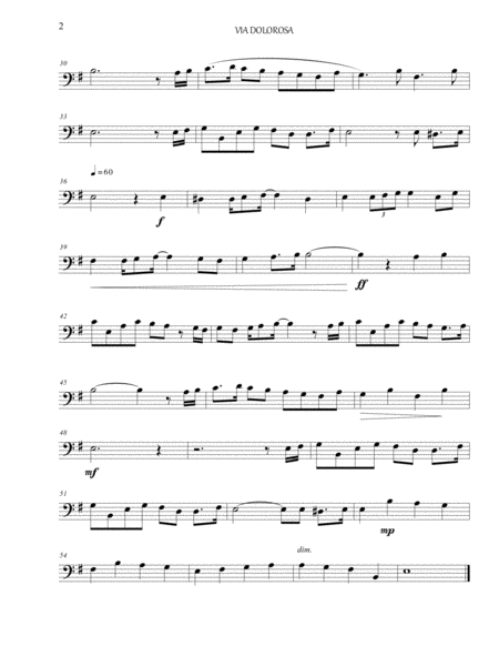 Via Dolorosa For Solo Cello Piano Accompaniment Page 2