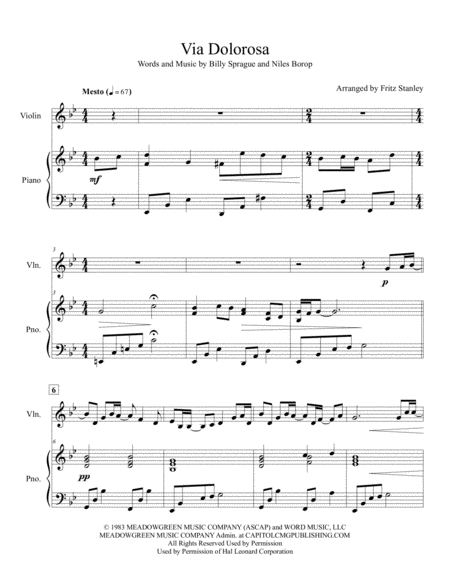 Via Dolorosa Violin Piano Accompaniment Page 2