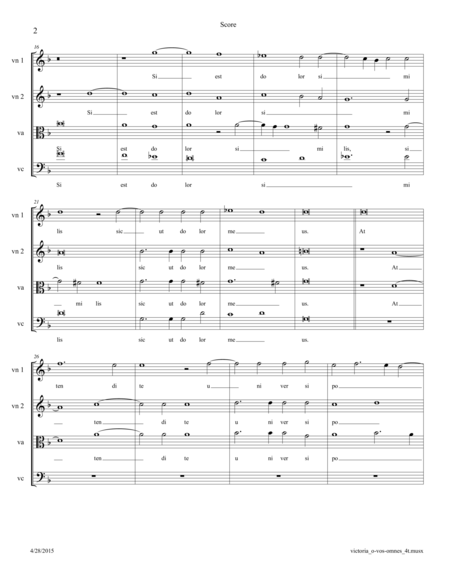 Victoria Responsorium V O Vos Omnes Arr For String Quartet Page 2