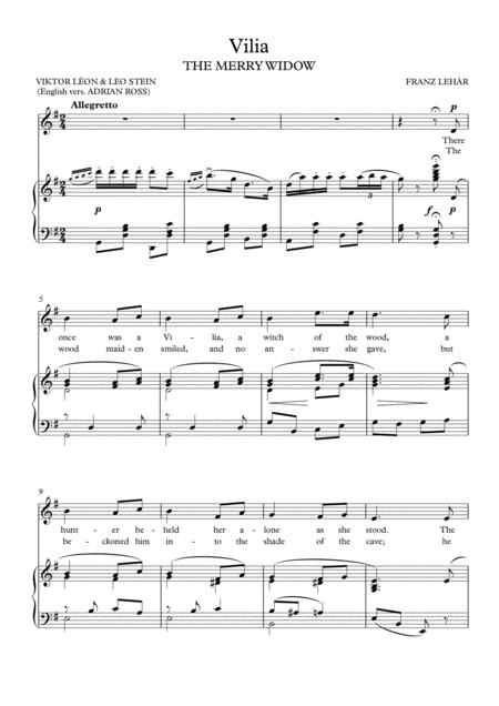 Vilia English Version The Merry Widow G Major Page 2