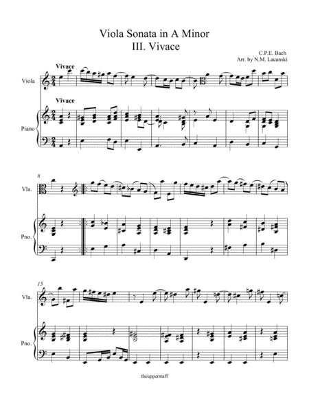 Viola Sonata In A Minor Iii Vivace Page 2