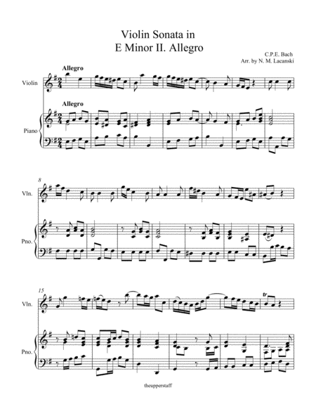 Violin Sonata In E Minor Ii Allegro Page 2