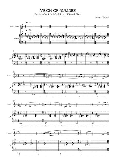 Vision Of Paradise Ocarina And Piano Page 2