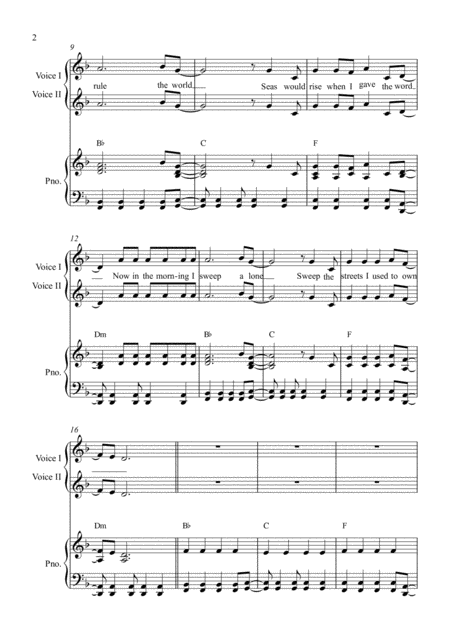 Viva La Vida For 2 Part Choir Page 2