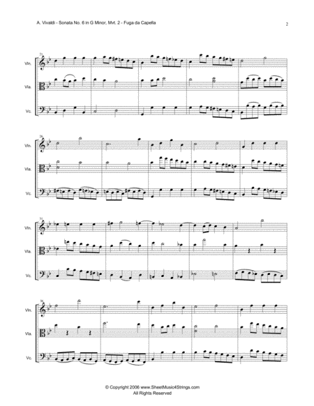 Vivaldi A Sonata No 1 Mvt 2 For Violin Viola And Cello Page 2