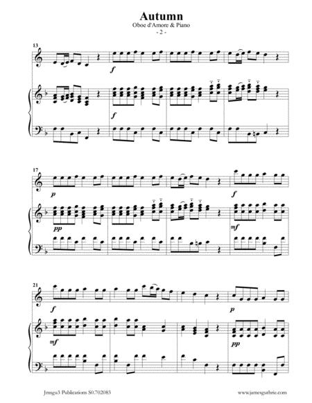 Vivaldi Autumn From The Four Seasons For English Horn Piano Page 2