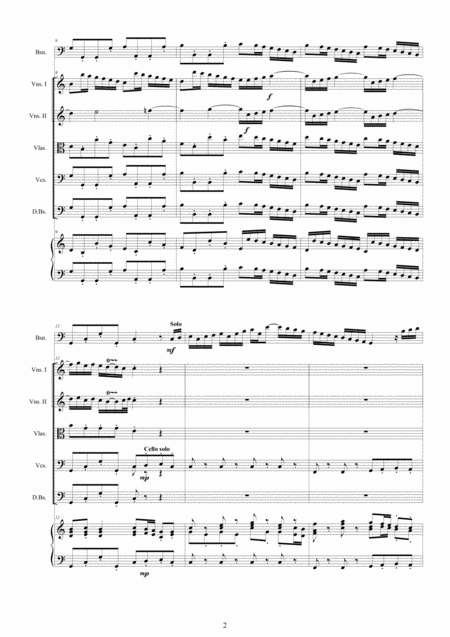 Vivaldi Bassoon Concerto In C Major Rv 478 For Bassoon Strings And Cembalo Page 2