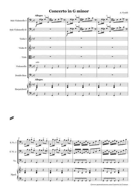 Vivaldi Concerto For 2 Cellos And String Orchestra In G Minor Rv 531 Page 2