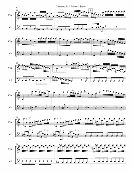 Vivaldi Concerto In A Minor 1st Mvt For Violin And Cello Page 2