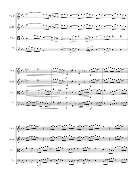 Vivaldi Concerto In C Minor Rv 120 For String Quartet Page 2