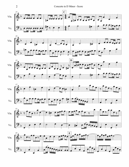 Vivaldi Concerto In D Minor For Violin And Cello Page 2