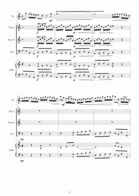 Vivaldi Flute Concerto In A Minor Rv 108 For Flute Two Violins Cellos And Cembalo Page 2