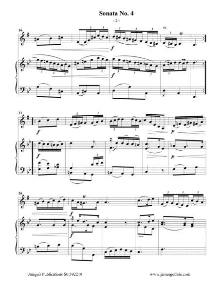 Vivaldi Sonata No 4 For Alto Clarinet Piano Page 2