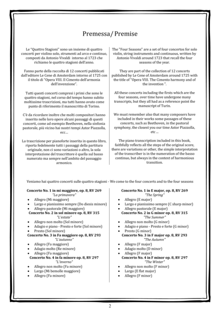 Vivaldi The Four Seasons For Piano Complete Page 2