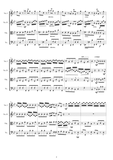 Vivaldi Violin Concerto No 1 In B Flat Major Op 4 Rv 383 For String Quartet Page 2