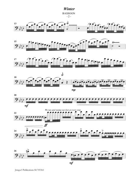 Vivaldi Winter From The Four Seasons For Bassoon Piano Page 2