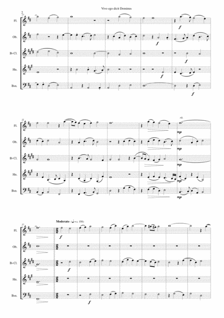 Vivo Ego Dicit Dominus I Am Alive Says The Lord For Wind Quintet Page 2