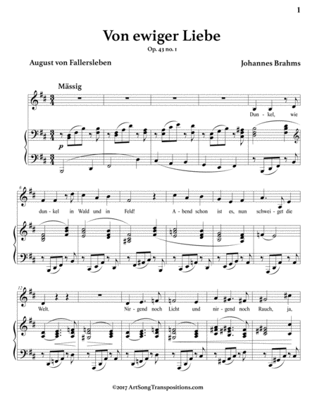 Von Ewiger Liebe Op 43 No 1 B Minor Page 2