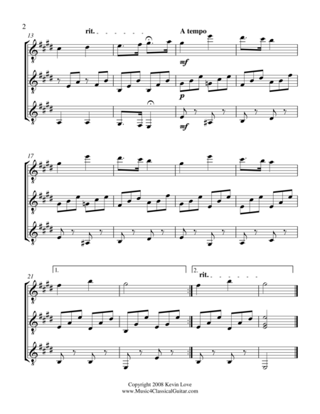 Von Fremden Landern Und Menschen Guitar Trio Score And Parts Page 2