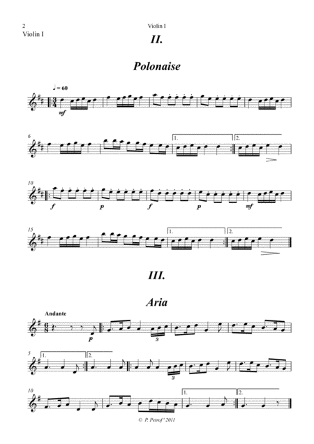 W A Mozart 10 Pieces For String Quartet Parts Page 2