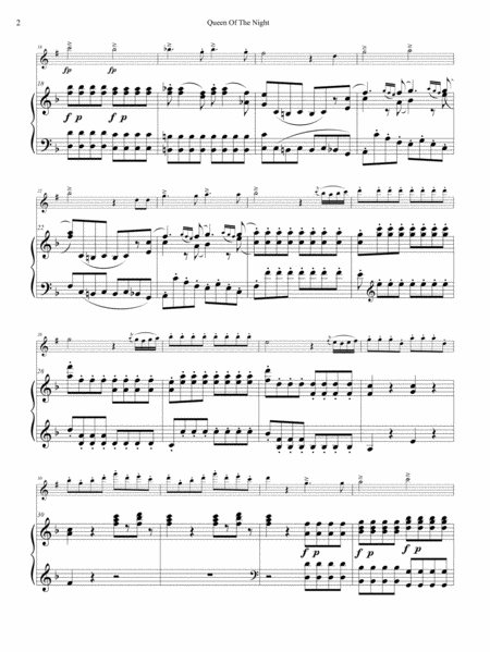 W A Mozart Queen Of The Night For Clarinet And Piano Arr Seunghee Lee Page 2