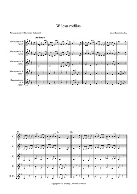 W Lesu Rodilas With Clarinetquartett Page 2