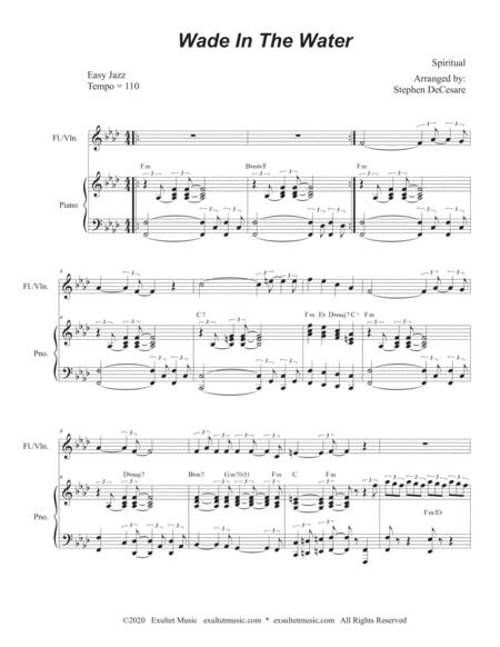 Wade In The Water For Flute Or Violin Solo And Piano Page 2