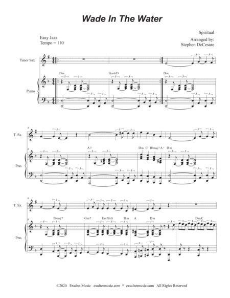 Wade In The Water For Tenor Saxophone And Piano Page 2