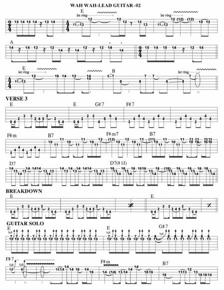 Wah Wah Guitar Tab Page 2