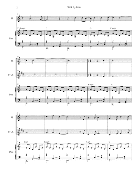 Walk By Faith Duet For Flute And Bb Clarinet Page 2