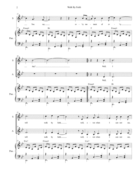 Walk By Faith For 2 Part Choir Sa Page 2