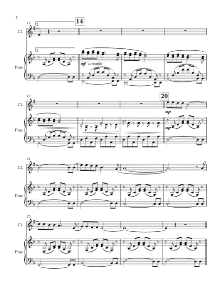 Walking In The Air Clarinet And Piano Page 2