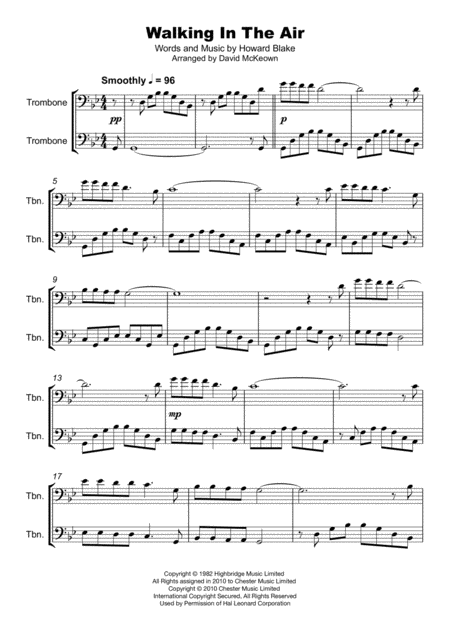 Walking In The Air Duet For Two Trombones Page 2