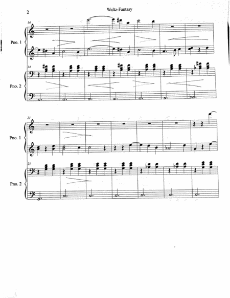 Waltz Fantasy Piano Duet Page 2