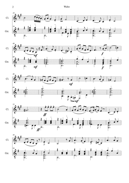 Waltz For Clarinet And Guitar Page 2