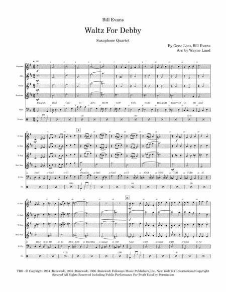 Waltz For Debby Saxophone Quartet Page 2