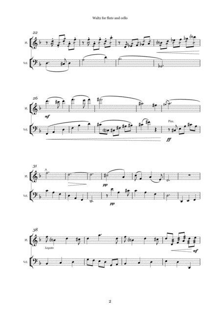 Waltz For Flute And Cello Page 2